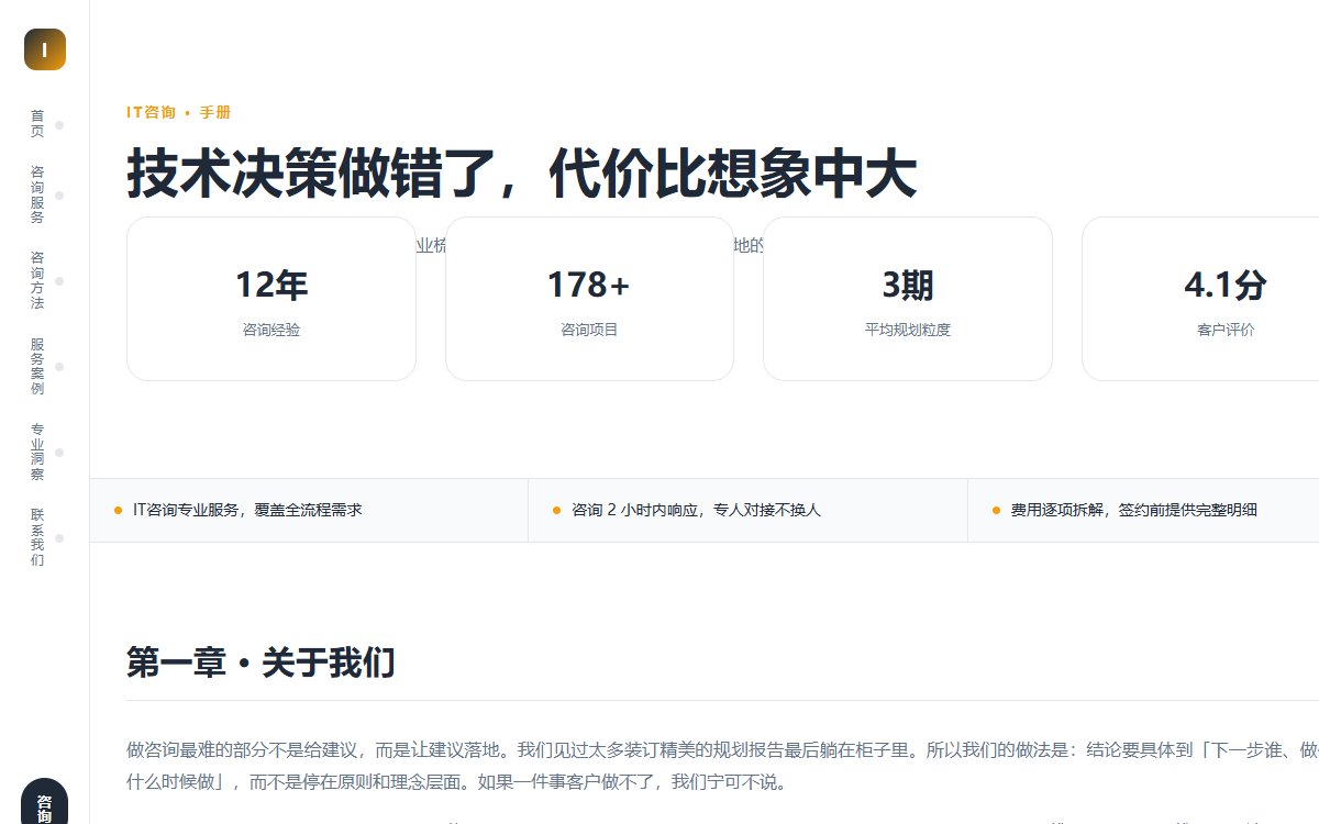 IT咨询·全书式·暗夜
