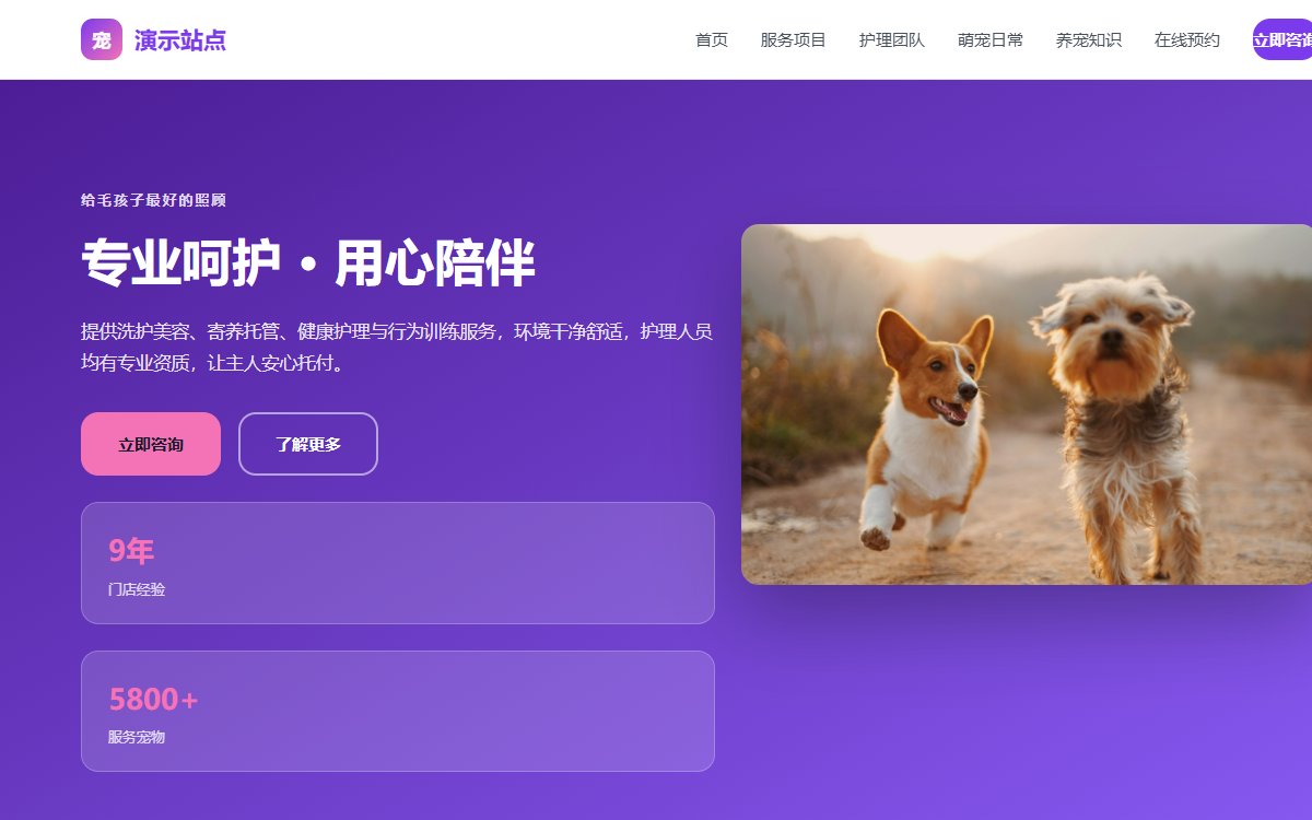宠物服务·垂直行业·暖调