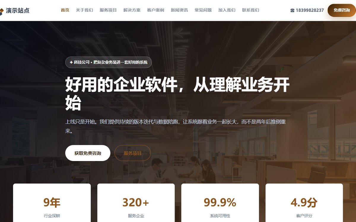 科技公司·多页·SaaS软件·臻选墨影版