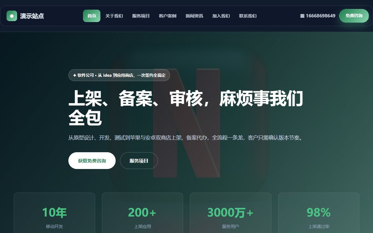 软件公司·多页·App开发·风华墨影版