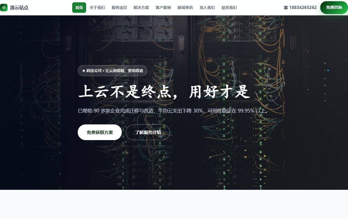 科技公司·多页·云计算运维·专业光感版