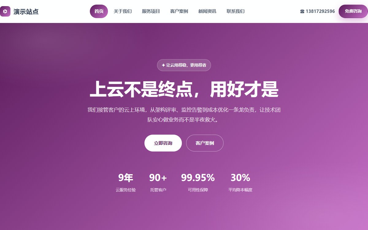 科技公司·多页·云计算运维·臻品蓝调版