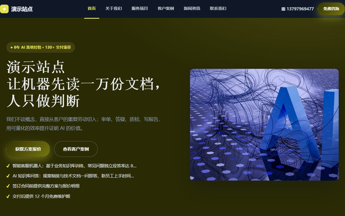 科技公司·多页·AI应用·简约墨影版