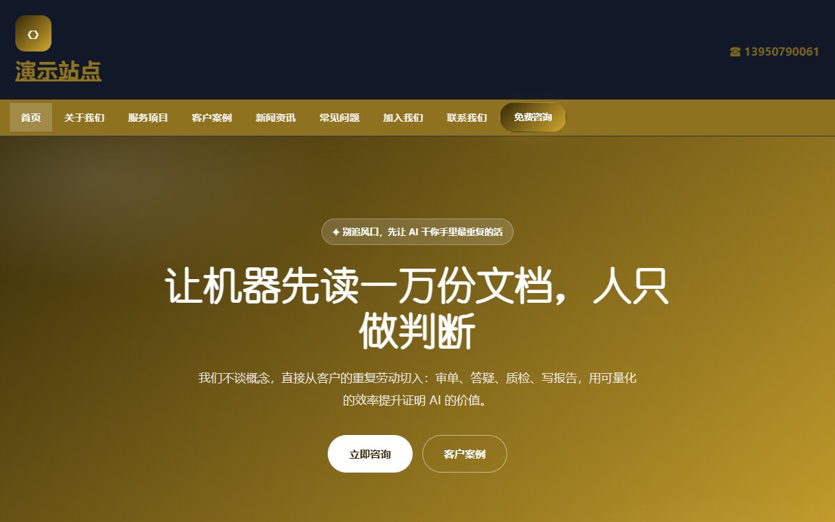 科技公司·多页·AI应用·简约光感版