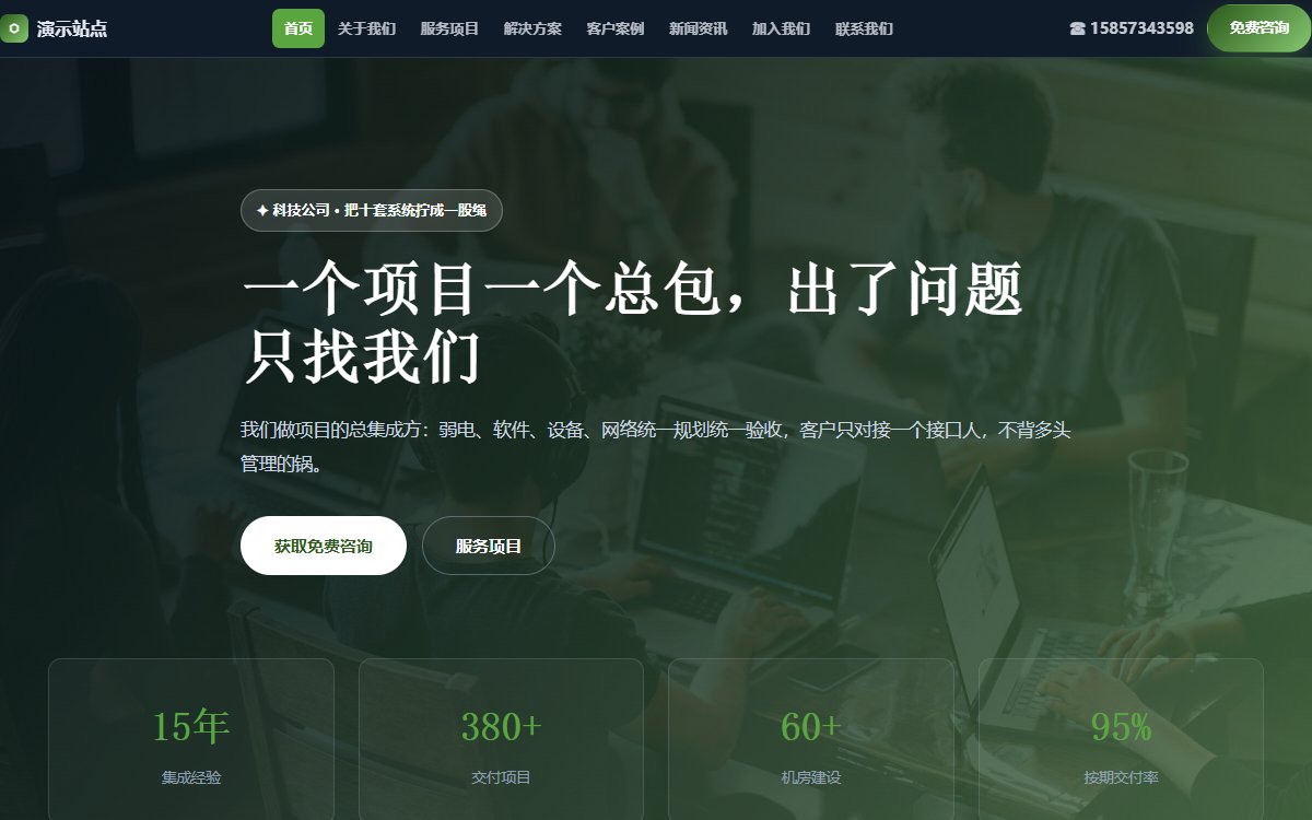 科技公司·多页·系统集成·智创光感版