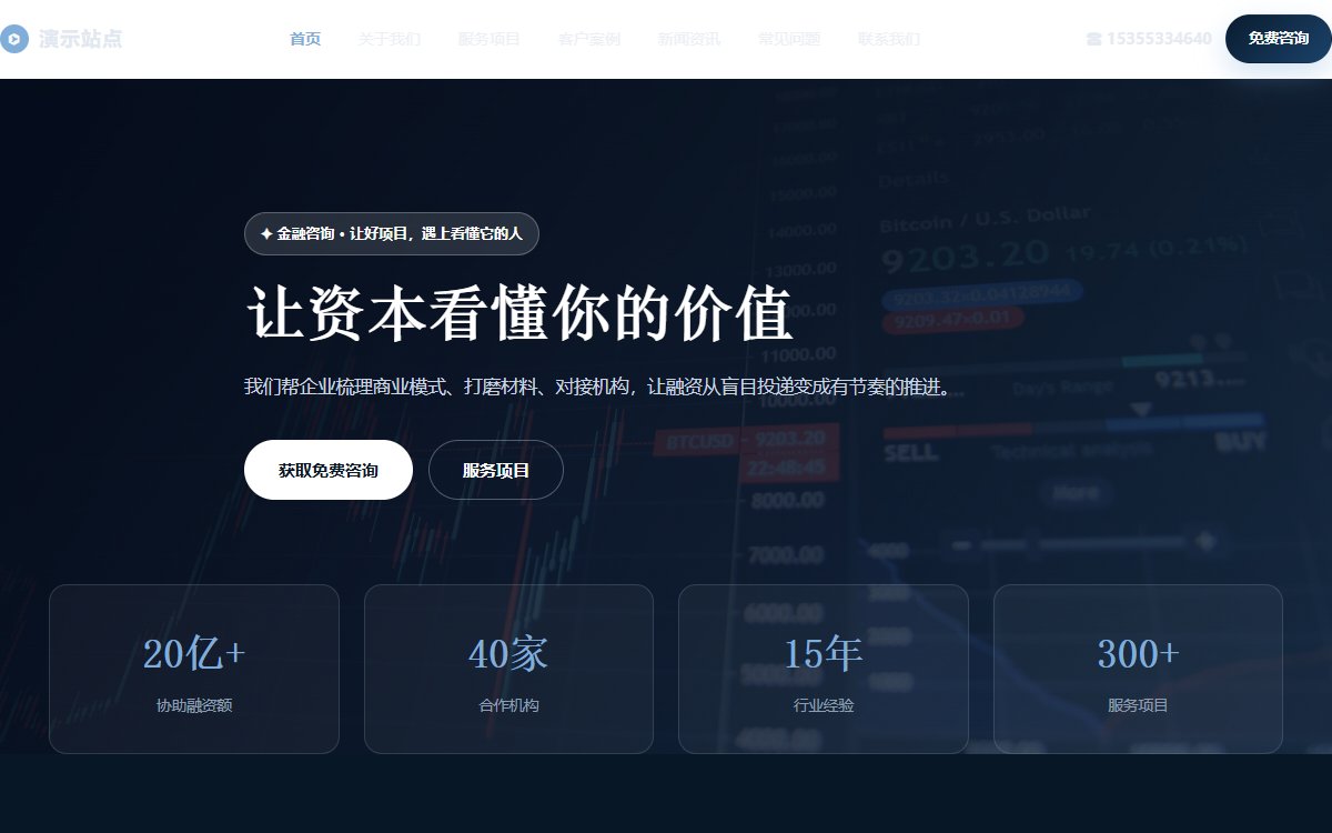 金融咨询·多页·融资顾问·尊享墨影版
