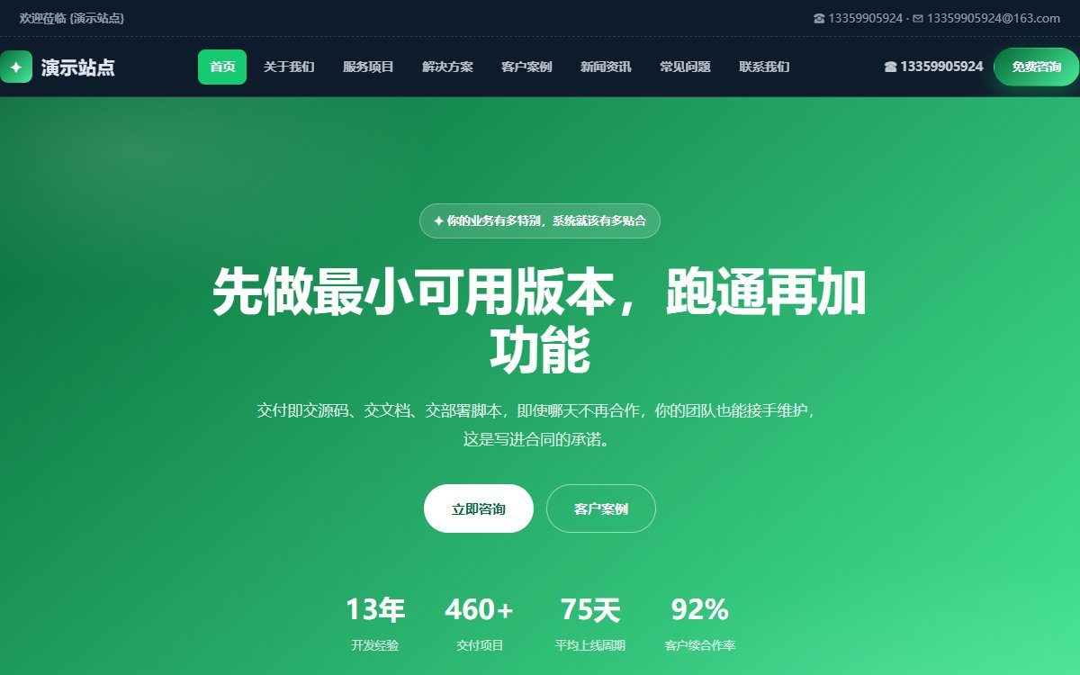 软件公司·多页·定制开发·青云墨影版