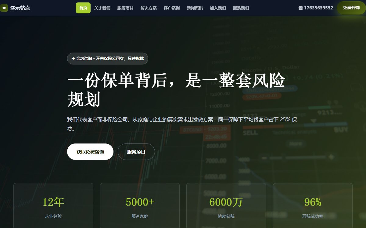 金融咨询·多页·保险经纪·经典极境版