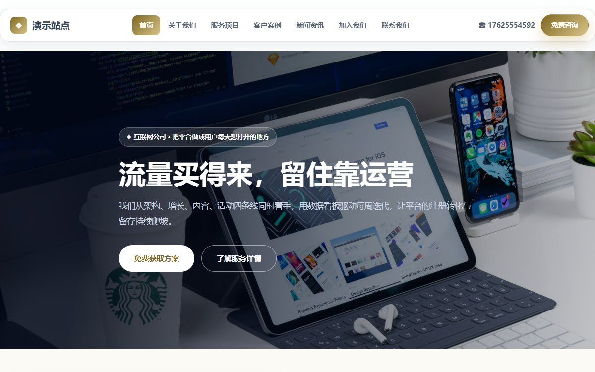 互联网公司·多页·平台运营·锦绣光感版