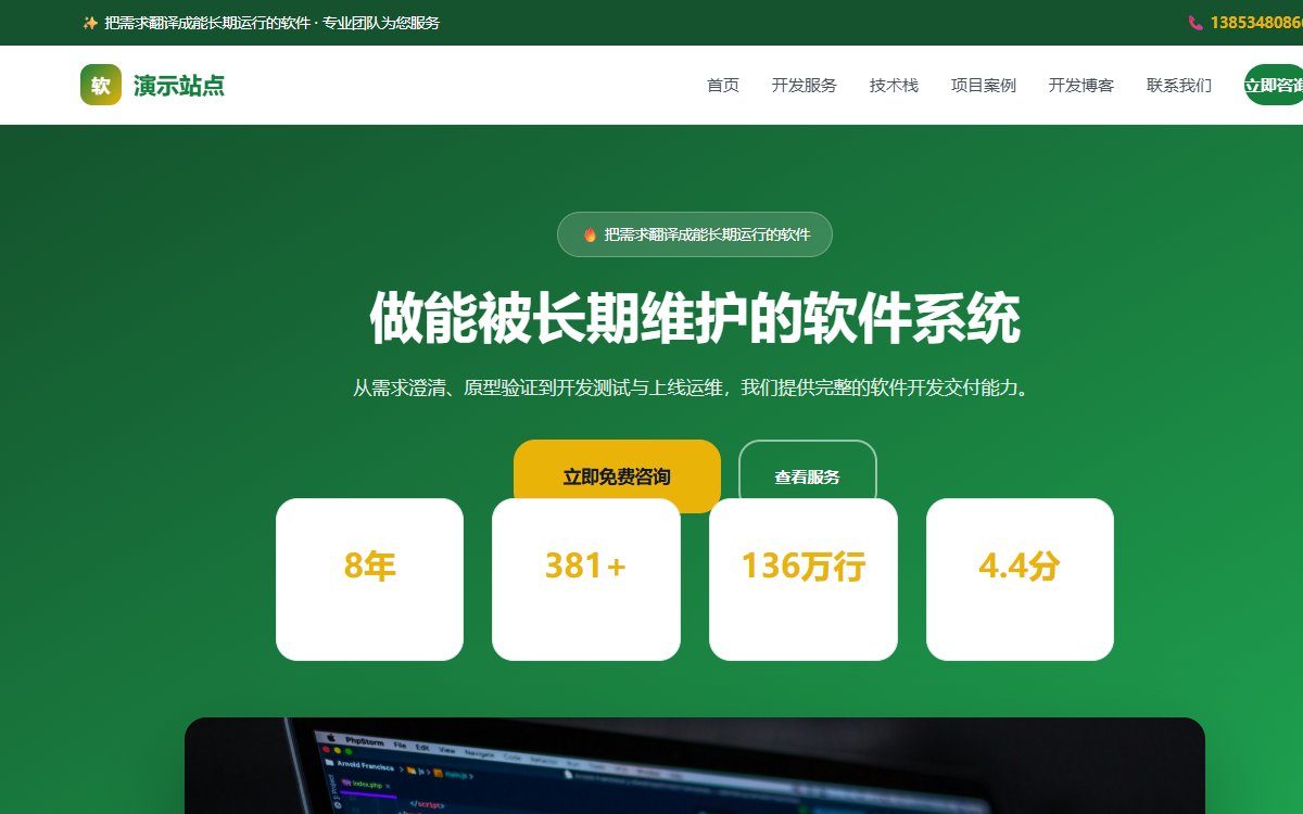 软件开发·转化落地页·专业